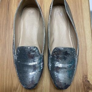 Silver sequin VS loafers